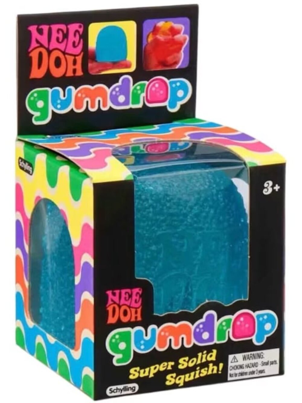 NeeDoh Gumdrop Super Solid Squish Fidget Toy - Blue - Sealed in Box :)!